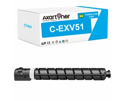 Compatible Canon CEXV51 Cyan Cartucho de Toner 0482C002 C-EXV51C para imageRUNNER Advance C5500 C5535 C5540 C5550 C5560 Advance DX C5735 C5740 C5750