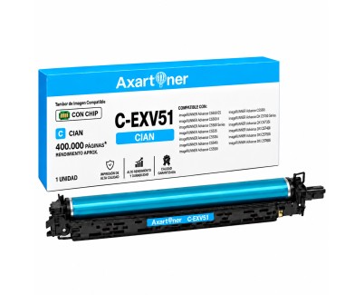 Compatible Canon CEXV51 Cyan Tambor de Imagen (Drum) 0488C002 para imageRUNNER Advance C5500 C5535 C5540 C5550 C5560 Advance DX C5735 C5740 C5750