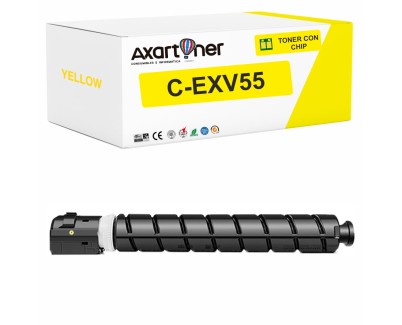 Compatible Canon CEXV55 Amarillo Cartucho de Toner 2185C002 C-EXV55 para Canon IR Advance C256i, C256i II, C256iF II, C256is, C356i, C356i II, C356if II, C356P, C356P II, C356P III
