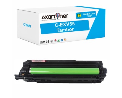 Compatible Canon CEXV55 Cyan Tambor de Imagen (Drum) 2187C002 C-EXV55 para Canon IR Advance C256i, C256i II, C256iF II, C256is, C356i, C356i II, C356if II, C356P, C356P II, C356P III