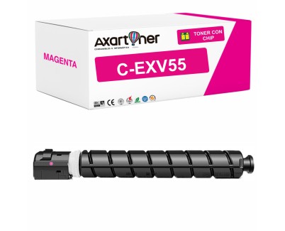 Compatible Canon CEXV55 Magenta Cartucho de Toner 2184C002 C-EXV55 para Canon IR Advance C256i, C256i II, C256iF II, C256is, C356i, C356i II, C356if II, C356P, C356P II, C356P III