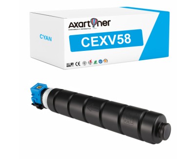 Compatible Canon CEXV58 Cyan Cartucho de Toner 3764C002 para Canon imageRUNNER Advance DX C5840i / C5850i / C5860i / C5870i