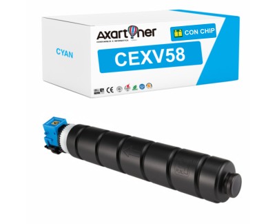 Compatible Canon CEXV58 Cyan Cartucho de Toner C-EXV58 3764C002 para Canon imageRUNNER Advance DX C5840i / C5850i / C5860i / C5870i