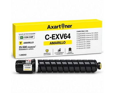 Compatible Canon CEXV64 Amarillo Cartucho de Toner C-EXV64 5756C002 para Canon ImageRunner Advance DX C3922i C3926i C3930i C3935i