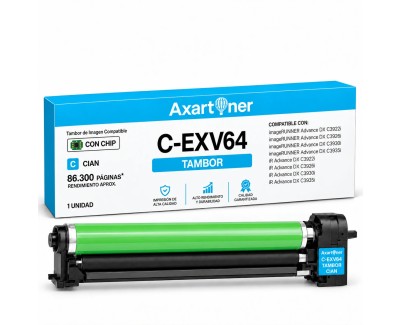 Compatible Canon CEXV64 Cyan Tambor de Imagen (Drum) C-EXV64 8528B003 para Canon ImageRunner Advance DX C3922i C3926i C3930i C3935i