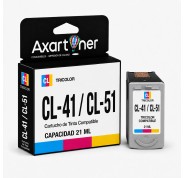 Compatible Canon CL41 / CL51 / CL38 Color Cartucho de Tinta - Muestra Nivel de Tinta - 0617B001 / 0618B001 / 2146B001
