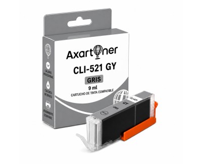 Compatible Canon CLI521 Gris Cartucho de Tinta 2937B001 CLI-521