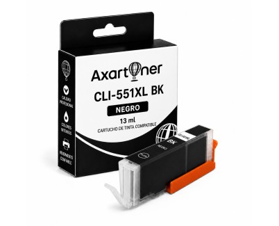 Compatible Canon CLI551XL Negro Cartucho de Tinta 6443B001 / 6508B001