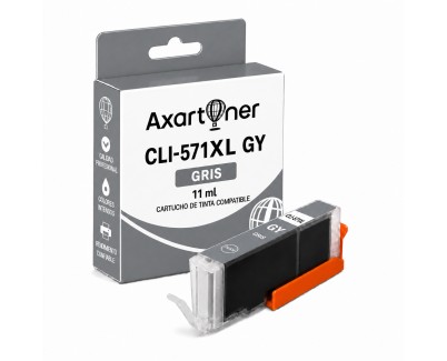 Compatible Canon CLI571XL Gris Cartucho de Tinta 0335C001 / 0389C001 / CLI-571