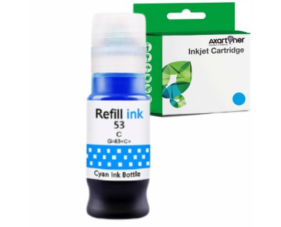 Compatible Canon GI53 Cyan Botella de Tinta - GI-53C / 4673C001 para Pixma G550, G650