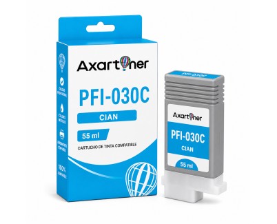 Compatible Canon PFI030 / PFI-030C Cyan Cartucho de Tinta 3490C001 para Canon imagePROGRAF TA-20 / TA-20 MFP L24 ei / TA-30 / TM-240 / TM-340