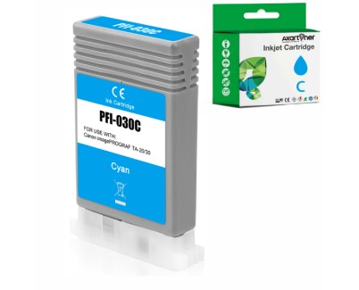 Compatible Canon PFI030 / PFI-030C Cyan Cartucho de Tinta 3490C001 para Canon imagePROGRAF TA-20 / TA-20 MFP L24 ei / TA-30 / TM-240 / TM-340