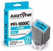 Compatible Canon PFI1000 Cyan Cartucho de Tinta Pigmentada PFI-1000C / 0547C001 para Canon imagePROGRAF Pro-1000