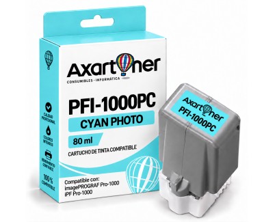 Compatible Canon PFI1000 Cyan Photo Cartucho de Tinta Pigmentada PFI-1000PC / 0550C001 para Canon imagePROGRAF Pro-1000