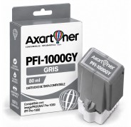 Compatible Canon PFI1000 Gris Cartucho de Tinta Pigmentada PFI-1000GY / 0552C001 para Canon imagePROGRAF Pro-1000