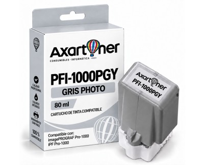 Compatible Canon PFI1000 Gris Photo Cartucho de Tinta Pigmentada PFI-1000PGY / 0553C001 para Canon imagePROGRAF Pro-1000