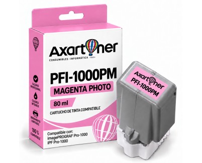 Compatible Canon PFI1000 Magenta Photo Cartucho de Tinta Pigmentada PFI-1000PM / 0551C001 para Canon imagePROGRAF Pro-1000