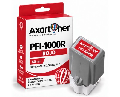 Compatible Canon PFI1000 Rojo Cartucho de Tinta Pigmentada PFI-1000R / 0554C001 para Canon imagePROGRAF Pro-1000