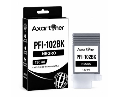 Compatible Canon PFI102 Negro Cartucho de Tinta 0895B001 PFI-102BK para imagePROGRAF iPF500 iPF510 iPF600 iPF605 iPF610 iPF610 Plus iPF650 iPF655 iPF700 iPF710 iPF720 iPF750 iPF755 iPF760