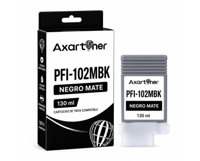 Compatible Canon PFI102 Negro Mate Cartucho de Tinta Pigmentada 0894B001 PFI-102MBK para imagePROGRAF iPF500 iPF510 iPF600 iPF605 iPF610 iPF610 Plus iPF650 iPF655 iPF700 iPF710 iPF720 iPF750 iPF755 iPF760