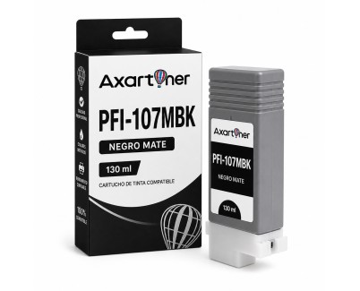 Compatible Canon PFI107 Negro Mate Cartucho de Tinta Pigmentada PFI-107MBK / 6704B001 para imagePROGRAF iPF 670 680 685 770 780 785