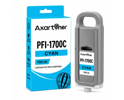 Compatible Canon PFI1700 / PFI1300 / PFI1100 Cyan Cartucho de Tinta Pigmentada 0776C001 para imagePROGRAF iPF PRO-2000 PRO-2100 PRO-4000 PRO-4000S PRO-4100 PRO-4100S PRO-6000 PRO-6000S PRO-6100 PRO-6100S