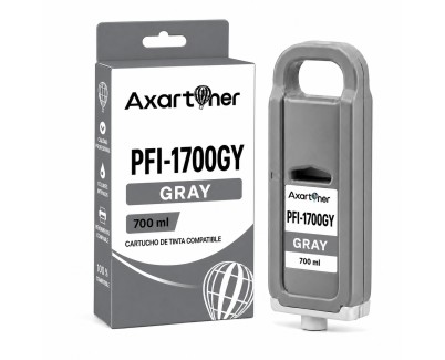 Compatible Canon PFI1700 / PFI1300 / PFI1100 Gris Cartucho de Tinta Pigmentada 0781C001 para imagePROGRAF iPF PRO-2000 PRO-2100 PRO-4000 PRO-4000S PRO-4100 PRO-4100S PRO-6000 PRO-6000S PRO-6100 PRO-6100S