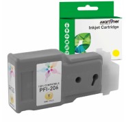 Compatible Canon PFI206 Amarillo Cartucho de Tinta Pigmentada PFI-206Y / 5306B001 para Canon imagePROGRAF IPF 6400, IPF 6450