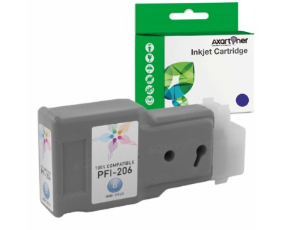 Compatible Canon PFI206 Azul Cartucho de Tinta Pigmentada PFI-206B / 5311B001 para Canon imagePROGRAF IPF 6400, IPF 6450