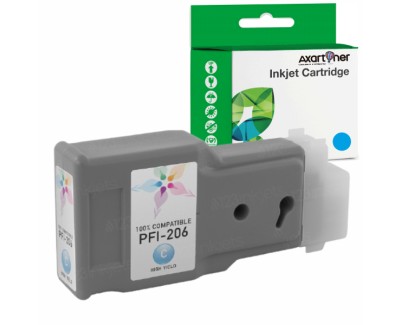 Compatible Canon PFI206 Cyan Cartucho de Tinta Pigmentada PFI-206C / 5304B001 para Canon imagePROGRAF IPF 6400, IPF 6450