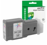 Compatible Canon PFI206 Gris Cartucho de Tinta Pigmentada PFI-206GY / 5312B001 para Canon imagePROGRAF IPF 6400, IPF 6450