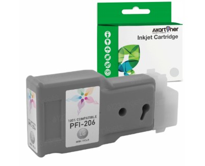 Compatible Canon PFI206 Gris Photo Cartucho de Tinta Pigmentada PFI-206PGY / 5313B001 para Canon imagePROGRAF IPF 6400, IPF 6450