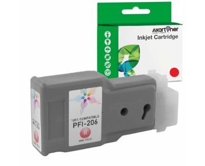 Compatible Canon PFI206 Rojo Cartucho de Tinta Pigmentada PFI-206R / 5309B001 para Canon imagePROGRAF IPF 6400, IPF 6450