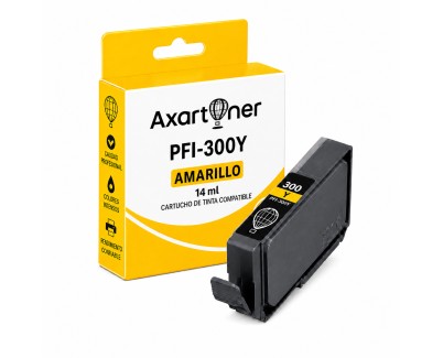 Compatible Canon PFI300 Amarillo Cartucho de Tinta Pigmentada 4196C001 / PFI300Y para Canon imagePROGRAF Pro-300