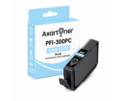 Compatible Canon PFI300 Cyan Photo Cartucho de Tinta Pigmentada 4197C001 / PFI300PC para Canon imagePROGRAF Pro-300