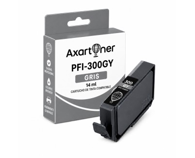 Compatible Canon PFI300 Gris Cartucho de Tinta Pigmentada 4200C001 / PFI300GY para Canon imagePROGRAF Pro-300