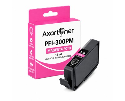 Compatible Canon PFI300 Magenta Photo Cartucho de Tinta Pigmentada 4198C001 / PFI300PM para Canon imagePROGRAF Pro-300