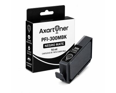 Compatible Canon PFI300 Negro Mate Cartucho de Tinta Pigmentada 4192C001 / PFI300MBK para Canon imagePROGRAF Pro-300