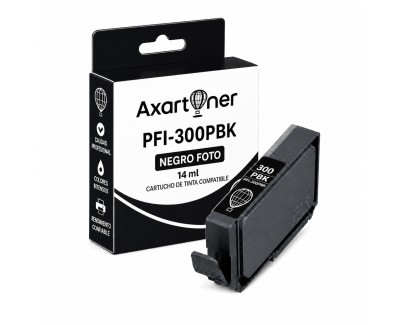 Compatible Canon PFI300 Negro Photo Cartucho de Tinta Pigmentada 4193C001 / PFI300PBK para Canon imagePROGRAF Pro-300