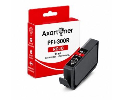 Compatible Canon PFI300 Rojo Cartucho de Tinta Pigmentada 4199C001 / PFI300R para Canon imagePROGRAF Pro-300
