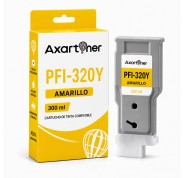 Compatible Canon PFI320 Amarillo Cartucho de Tinta Pigmentada 2893C001 / PFI-320Y para imagePROGRAF GP200, GP300, TM200, TM205, TM300, TM305, TM350, TM355
