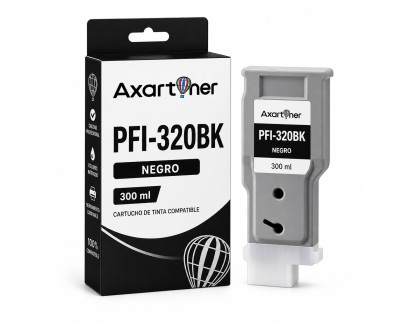 Compatible Canon PFI320 Negro Cartucho de Tinta Pigmentada 2890C001 / PFI-320BK para imagePROGRAF GP200, GP300, TM200, TM205, TM300, TM305, TM350, TM355