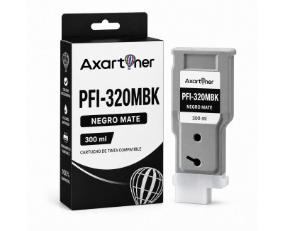 Compatible Canon PFI320 Negro Mate Cartucho de Tinta Pigmentada 2889C001 / PFI-320MBK para imagePROGRAF GP200, GP300, TM200, TM205, TM300, TM305, TM350, TM355