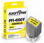 Compatible Canon PFI4100 Amarillo Cartucho de Tinta Pigmentada PFI-4100Y / 6780C001 para imagePROGRAF Pro-1100 / iPF Pro1100