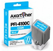 Compatible Canon PFI4100 Cyan Cartucho de Tinta Pigmentada PFI-4100C / 6778C001 para imagePROGRAF Pro-1100 / iPF Pro1100