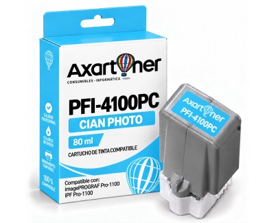 Compatible Canon PFI4100 Cyan Photo Cartucho de Tinta Pigmentada PFI-4100PC / 6781C001 para imagePROGRAF Pro-1100 / iPF Pro1100
