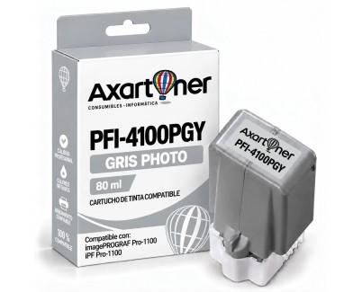 Compatible Canon PFI4100 Gris Photo Cartucho de Tinta Pigmentada PFI-4100PGY / 6784C001 para imagePROGRAF Pro-1100 / iPF Pro1100