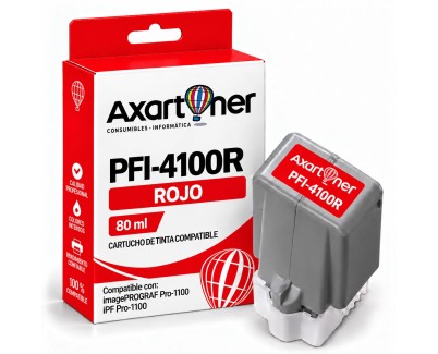 Compatible Canon PFI4100 Rojo Cartucho de Tinta Pigmentada PFI-4100R / 6785C001 para imagePROGRAF Pro-1100 / iPF Pro1100