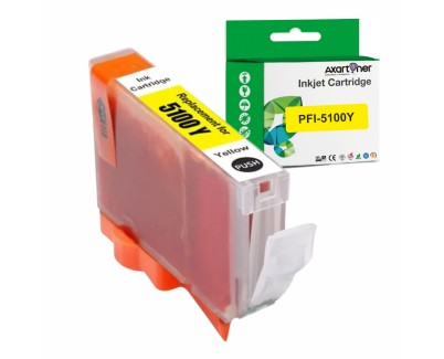 Compatible Canon PFI5100 Amarillo Cartucho de Tinta Pigmentada PFI-5100Y / 6955C001 para Canon imagePROGRAF Pro-310 / iPF Pro-310