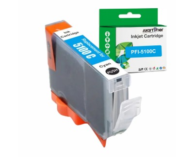 Compatible Canon PFI5100 Cyan Cartucho de Tinta Pigmentada PFI-5100C / 6953C001 para Canon imagePROGRAF Pro-310 / iPF Pro-310